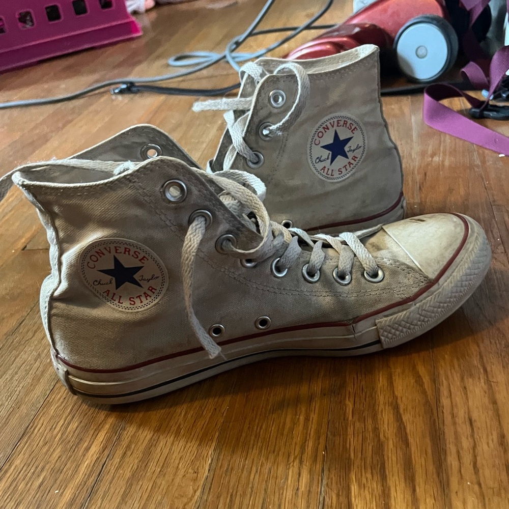 White Converse High Tops